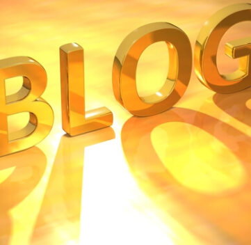 BLOG in gold letters